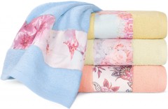 Полотенце махровое «Цветы» (50×90 см), цвет ваниль - Фото 1
