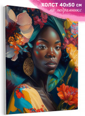 Картина по номерам «Африканская девушка» - Фото 1