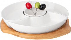 Менажница на подставке вращающаяся с вилочками «Native» - Фото 2