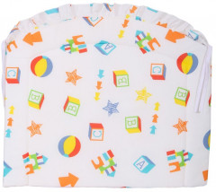 Комплект бортиков в кроватку с балдахином «Мишка играет» - Фото 3