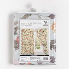 Комплект штор для кухни с подхватами «Цветущий сад» - Фото 7