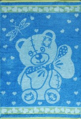 Детское полотенце махровое пестротканое "Amico Mio" (Cleanelly, 50х70, цвет голубой) - Фото 1