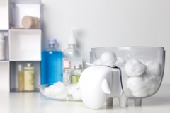 Держатель для ватных дисков (белый/прозрачный) - Фото 1