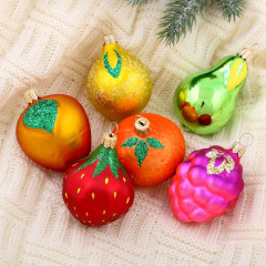 Набор украшений ёлочных «Фрукты» - Фото 1