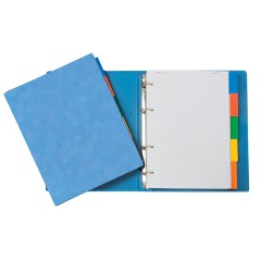 Тетрадь в клетку (120 листов формата А5 на кольцах), голубая - Фото 1