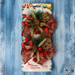 Набор украшений ёлочных «Еловая композиция» - Фото 2