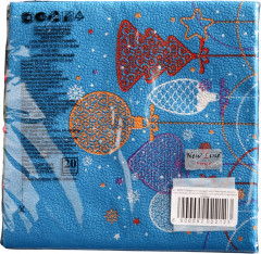 Салфетки бумажные «Новогодние игрушки» - Фото 1