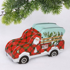 Банка жестяная «Грузовичок с елкой» - Фото 1