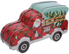 Банка жестяная «Грузовичок с елкой» - Фото 2