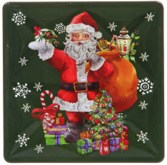 Банка жестяная «Дед Мороз с подарком» - Фото 4