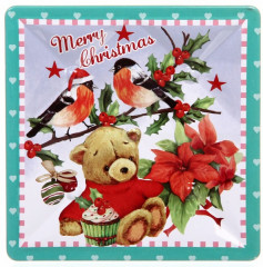 Банка жестяная «Мишка и снегири» - Фото 1