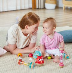 Набор развивающих погремушек на присосках «Бабочка, пчела, божья коровка» - Фото 2