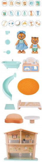 Дом кукольный с мебелью