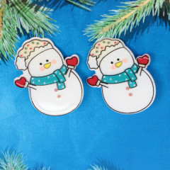 Набор заколок для волос детских «Снеговик» - Фото 2