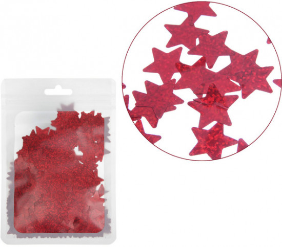 Конфетти «Звёздочки голограмма»