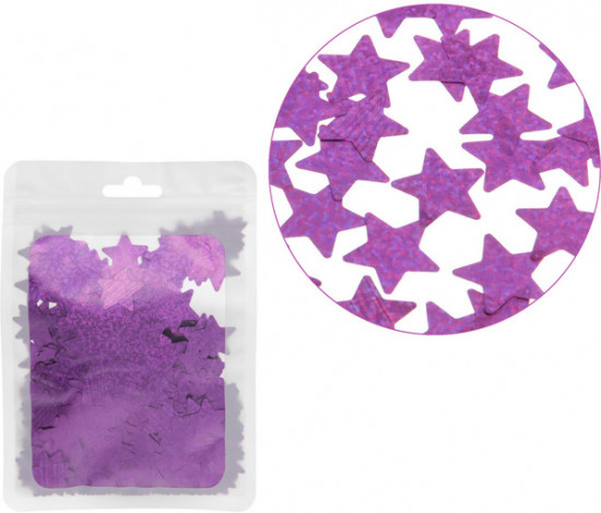 Конфетти «Звёздочки голограмма»