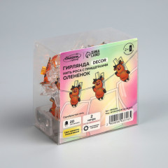 Гирлянда-нить «Прищепки-оленёнок» - Фото 5