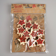 Гирлянда-нить с насадками «Прищепки-звёздочки» - Фото 4