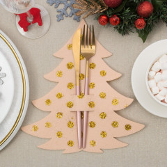 Набор конвертов для столовых приборов «Золотая ёлка» - Фото 2