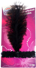 Повязка на голову с пером - Фото 1