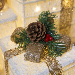 Фигура светодиодная «Подарки с бежевой лентой» - Фото 2