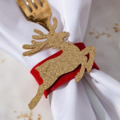 Набор декоративных колец для салфеток «Золотой олень» - Фото 1