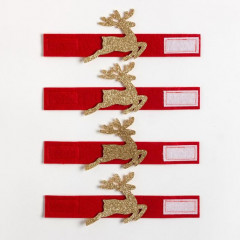 Набор декоративных колец для салфеток «Золотой олень» - Фото 2