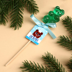 Леденец в форме мармеладного мишки «Мягкого снежочка» - Фото 1