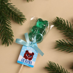 Леденец в форме мармеладного мишки «Мягкого снежочка» - Фото 3