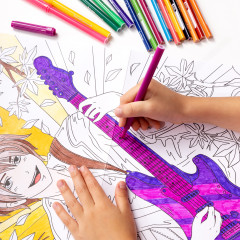 Раскраска в стиле anime «Парень с гитарой» - Фото 3