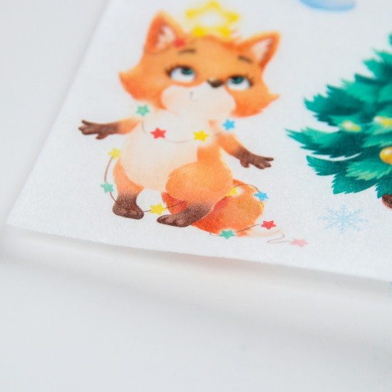 Съедобные вафельные картинки «Веселого нового года!»