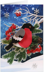 Набор для создания открытки «Снегирь» - Фото 1