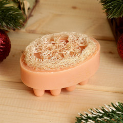 Мыло массажное с люффой «Горячее какао» - Фото 2