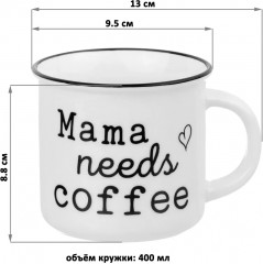 Набор кружек «Papa needs relax и Mama needs coffee» - Фото 1
