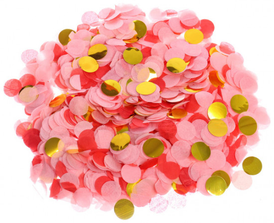 Пневмохлопушка «Карнавал, конфетти, оттенки красного»