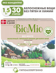 Порошок стиральный для белого белья с экстрактом хлопка - Фото 1