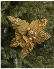 Украшение новогоднее на клипсе «Липовый цветок» - Фото 1