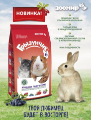 Корм-лакомство грызунов и кроликов «Ягодные подушечки» - Фото 1