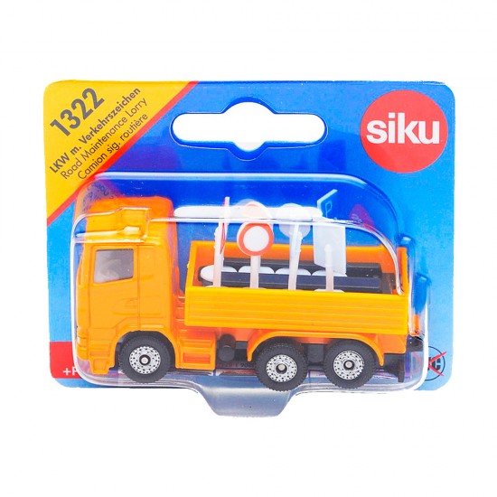 Грузовик с дорожными знаками