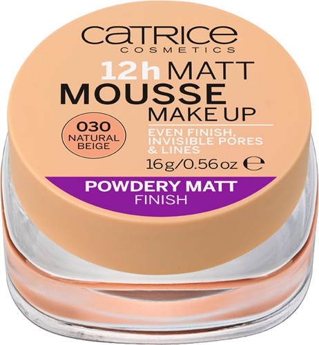Тональный мусс «12h Matt Mousse Make up», оттенок 030 Natural Beige