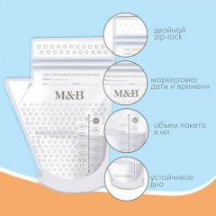 Набор пакетов для хранения и заморозки грудного молока - Фото 3