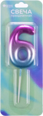 Свеча для торта «Цифра 6» - Фото 1