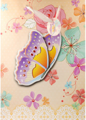 Набор пакетов подарочных «Бабочка в цветах» - Фото 2