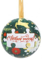 Ёлочное украшение «Шар с новогодними пазлами» - Фото 4