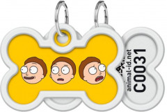 Адресник для собак и кошек с QR-паспортом «Рик и Морти 2» - Фото 1