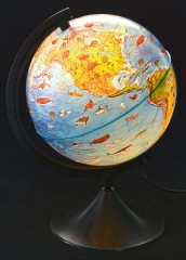 Глобус зоогеографический «Детский» с подсветкой, диаметр 21 см - Фото 1
