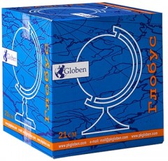 Глобус физический рельефный, диаметр 21 см - Фото 1