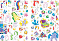 Книга с наклейками «Единороги» - Фото 2