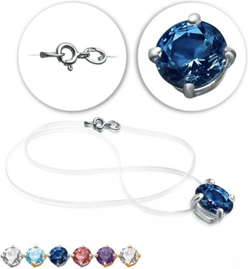 Колье из серебра с фианитом