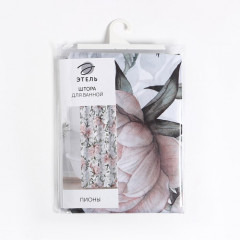 Штора для ванной комнаты «Пионы» - Фото 5